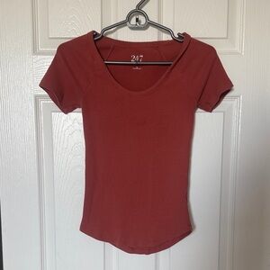 247 Women's Short Sleeve Rust Tee